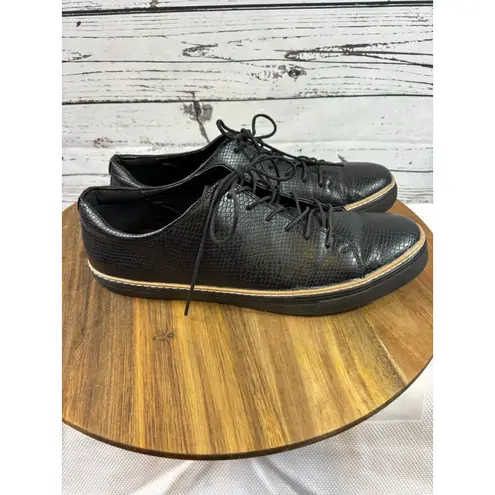 Women's Todd Welch Black Faux Snake Skin Flats & Loafers Size 12