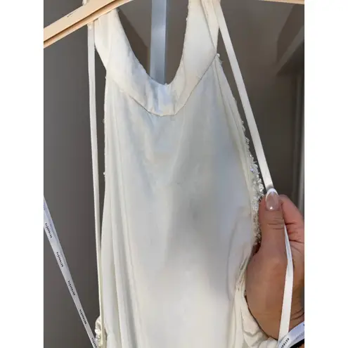 NEW Retrofete Olivia Sequin Mini Dress White Size Medium