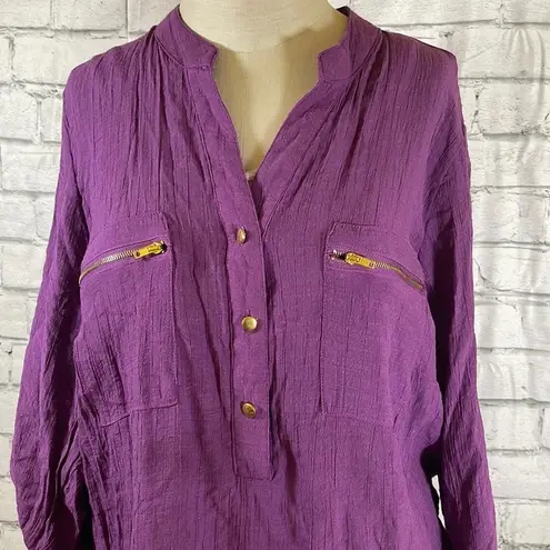 Unique spectrum Women’s purple long tunic top 2X