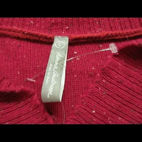 Hanna Andersson red sweater plaid pockets L NWT Red Size L