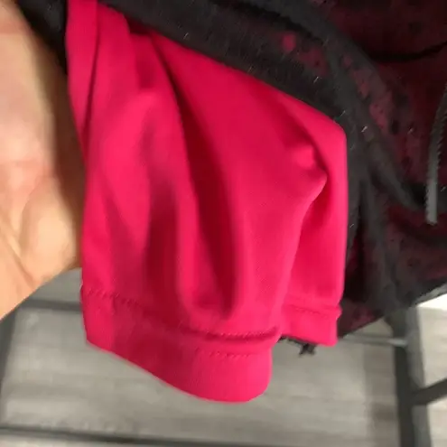 Jonathan Martin NWT NOS 90’s Y2K Vintage  Black Lace and Hot Pink Dress Size L