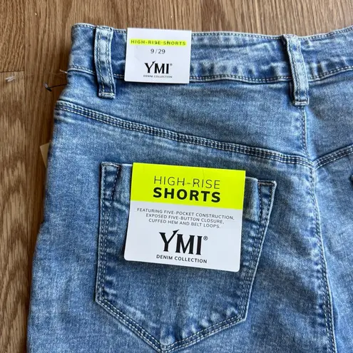 Ymi Blue Jean Shorts High-Waisted Cuffed