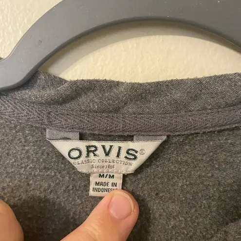 Orvis Womens Classic Collection Cozy Crewneck Pullover Gray Size Medium
