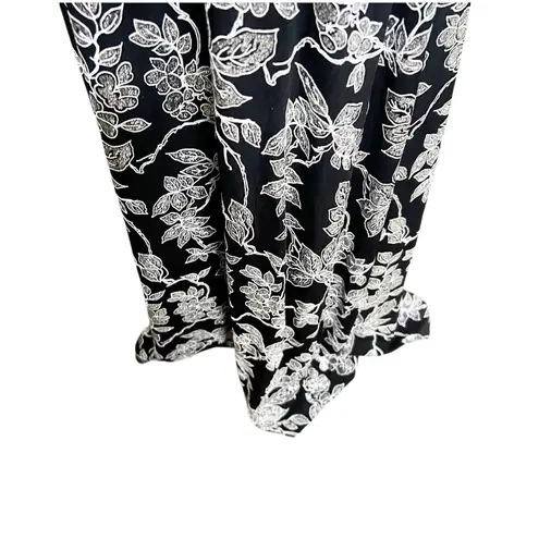 Ronni Nicole Floral Sparkly Maxi Dress Jersey Knit Holiday Special Occasion M/L