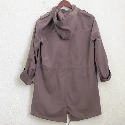 Staccato Taupe Hooded Utility Jacket Size S