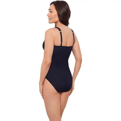 Aqua Green ✨ Women's Surplice Trim Overlay Sz Small Black One Piece✨