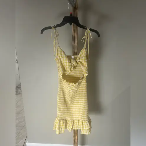 Mable Yellow Gingham Tie