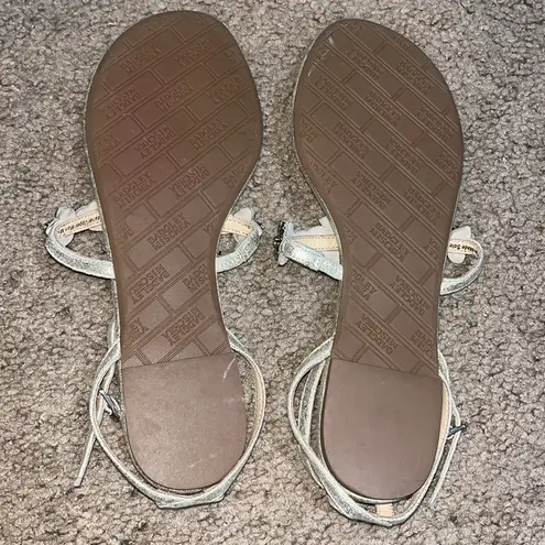 Badgley Mischka Cara II Crystal Embellished Flat Sandal Rhinestone Bling 7