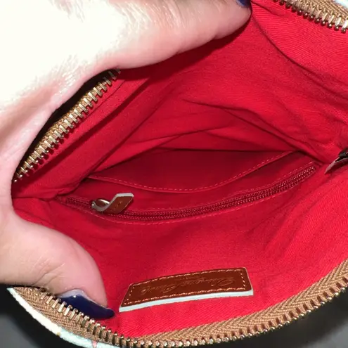 Dooney & Bourke Disney  Disney Dogs Fold Over Crossbody Purse Blue Rare HTF EUC