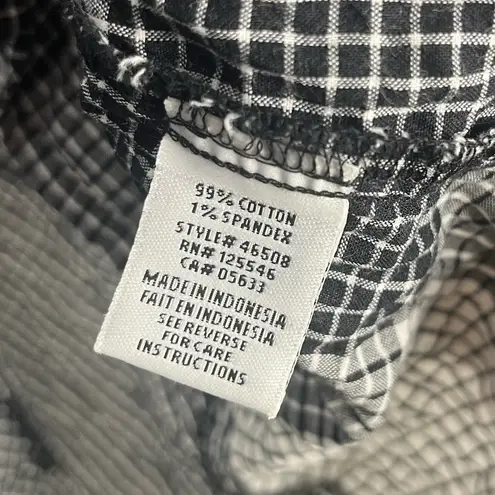 Habitat Clothes to Live In black/white plaid tunic size small gingham winter