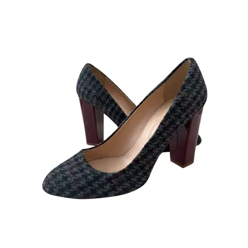 J CREW Collection Fall Wool Plaid Heels Size 9.5