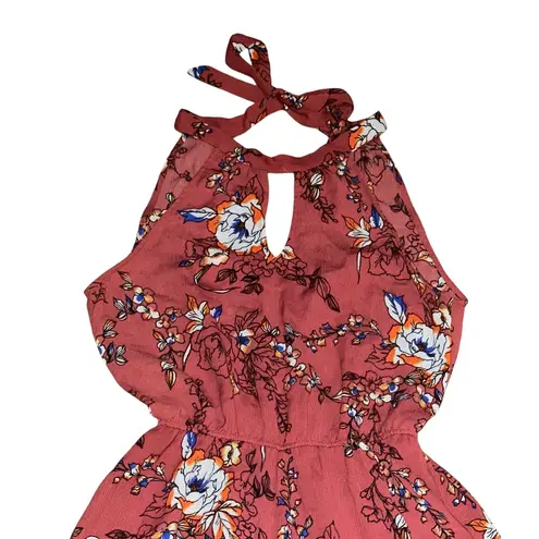 Wish As U Floral Keyhole Cropped Jumpsuit