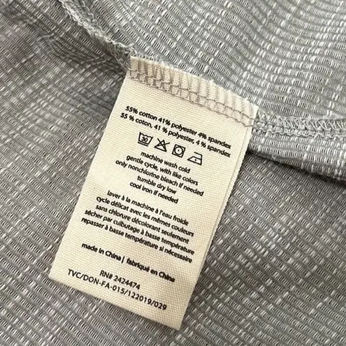 Donni Ribbed Lightweight Open Front Cardigan in Light Grey One Size NWT Gray