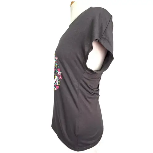 Decree M T-Shirt Short Sleeve Floral Sz Medium Flowers In Bloom Top Shirt Heart