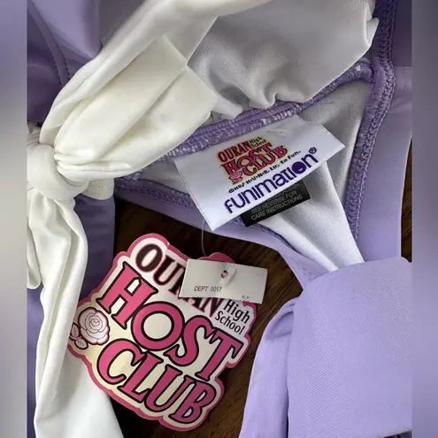 Hot Topic NWT  Ouran High School Purple Ruffle Bikini Swim Top Plus 3 .