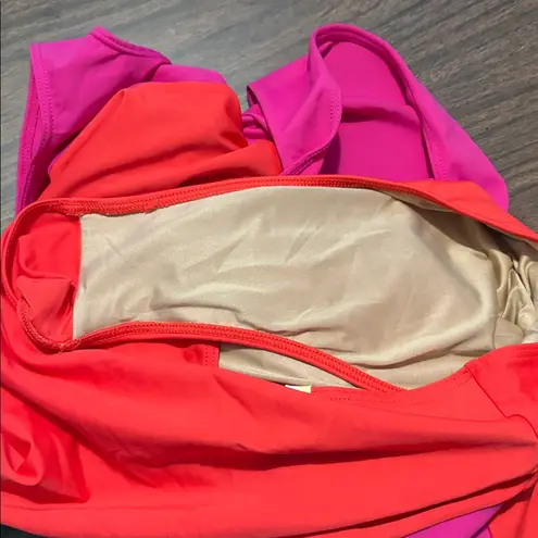 Summersalt Size 22 The Perfect Wrap One Piece Colorblock Swimsuit