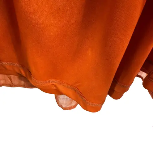 NSR Orange Plaid Long Sleeve Smocked Waist Lined Lightweight Mini Dress Size M Size M