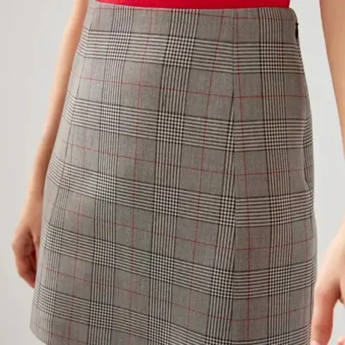 Babaton Aritzia Hopper Modern Check Mini Skirt Sz 0