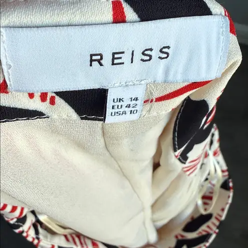 Reiss Eline Spliced Printed Skirt In Multi 10