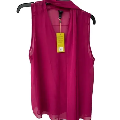 6th & Lane Fuschia Transparent Blouse size 16 Junior Pink