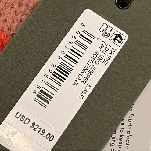 ALLSAINTS NEW All Saints Lou Uno Jumper Stripe Colorblock Crewneck Fuzzy Sweater Large