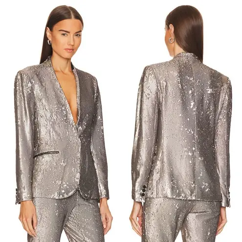 ALL SAINTS Leigh Sequin Embellished Blazer in Gray Sz 0 US