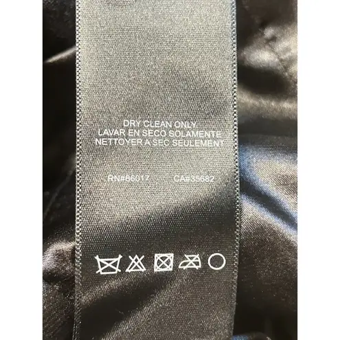 Bebe  Black Satin Panel Bodycon Mini Dress with Embellished Halter Neck – Size M