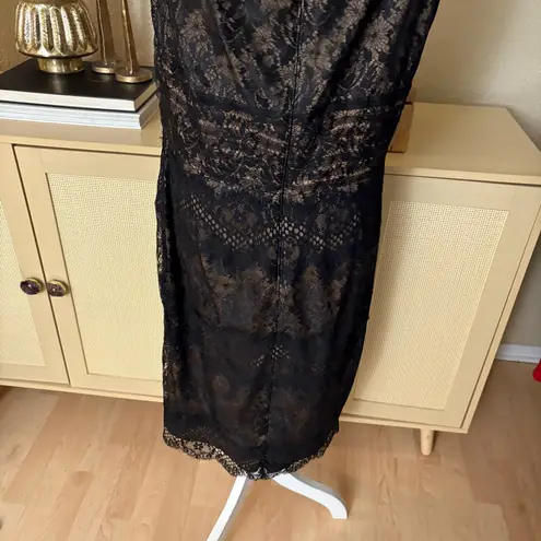 Tadashi Shoji  Black Lace Dress Size 16 Formal Cocktail