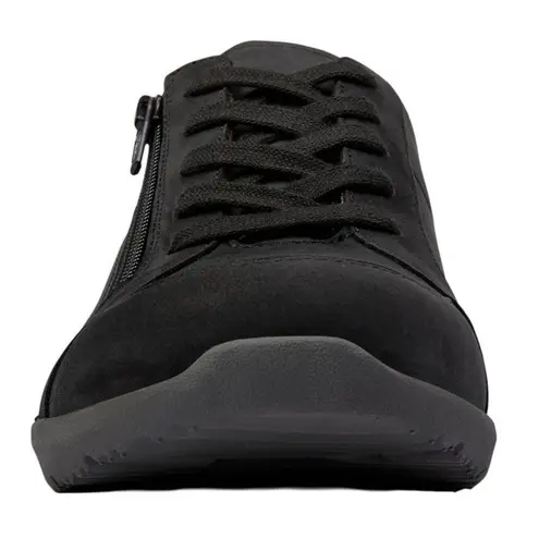 Vionic NEW Abigail Leather Arch Support Casual Sneaker Black Women Shoes Size 6