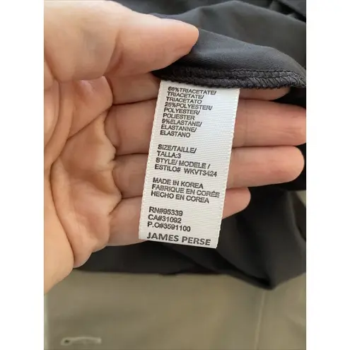 James Perse 3 Women's Gray Velour Sleeveless Top Blouse Luxury Velvet Large