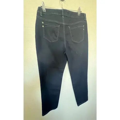 Bandolino Dark Wash Mid-Rise Casual Straight Leg Denim Jeans