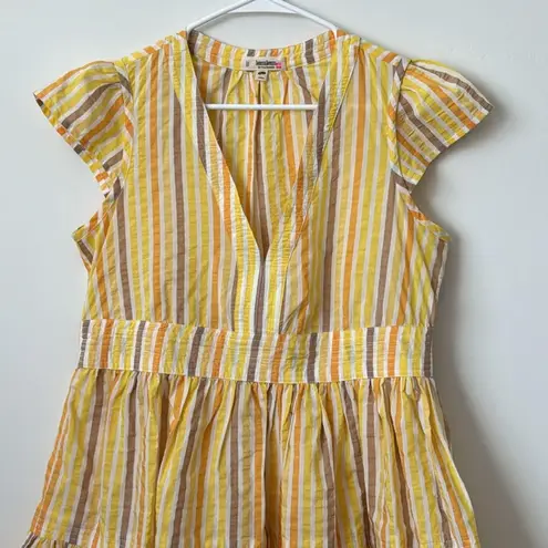 Lemlem ‎ Bekele Flutter Sleeve Mini Dress in Yellow Size: M thumbnail 2