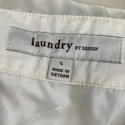 Laundry by Design Ivory Trench Coat | | Belted Double Breasted Jacket L