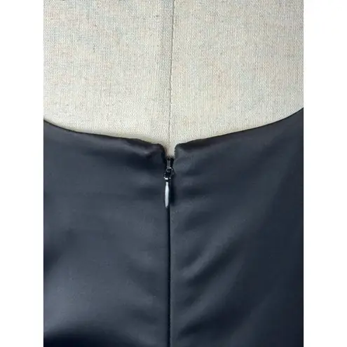 Babaton Aritzia Dress Women 4 Black Satin Lala Dress Sheath Party Cocktail LBD