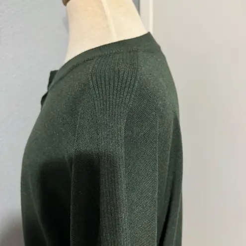 Time and Tru Women Dark Green B Crewneck Long Sleeve Sweater Size XXL Tan