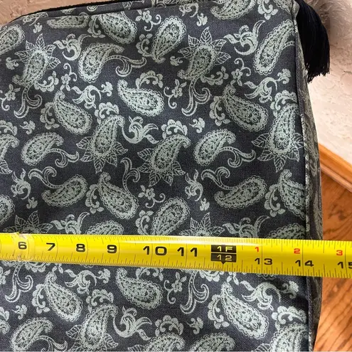 BOHO Paisley & Fringe Crossbody Tote Bag Blue