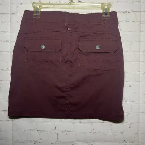 prAna ✨ Skort Maroon Red Brown Mini Skirt Womens Outdoor Hiking Travel Casual 4