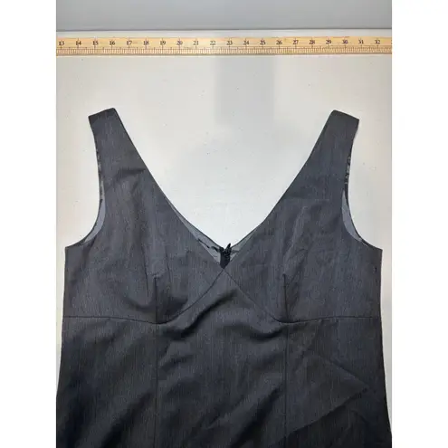 Escada NWT Gray Wool Silk Cocktail Dress 10 Lined V