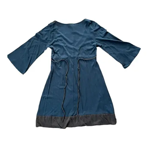 Joyce Leslie JLHEART Long Sleeve V-Neck Knit Tunic A Line Mini Dress, Size Small