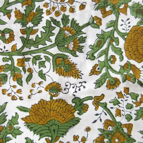 SZ Blockprint Jumpsuit Padra Print in Moss Floral Cotton One