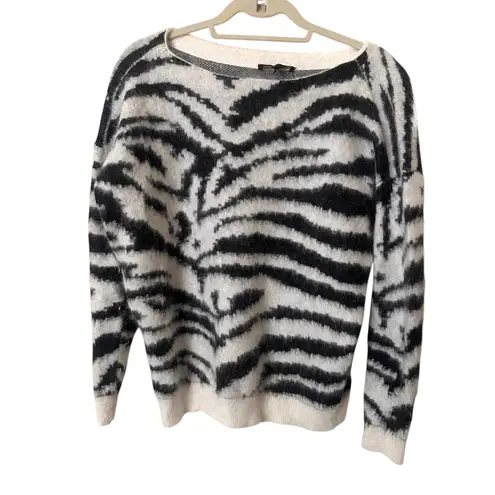 Maje Angora Zebra Print Sweater Sz 1 (Small)
