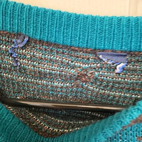 Southwestern Aztec COOGI Sweater Crewneck Earthtones Women’s Small Brown