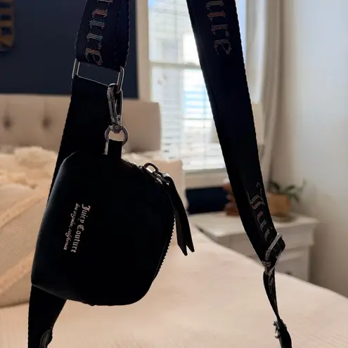 Juicy Couture  Material Girl Black All Over Print Shoulder Bag with Coin Pouch