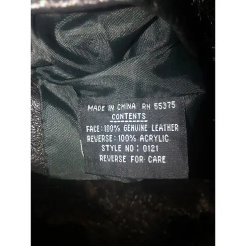 AMBIENCE 100% leather revisable jacket size L. Black