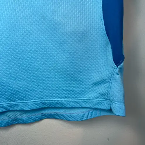 Saucony Womens Athletic 1/4 Zip Pullover Shirt Top Blue Running Reflective Small