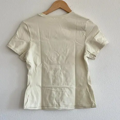 SKIMS Cotton Jersey T-Shirt in Bone, Size Large