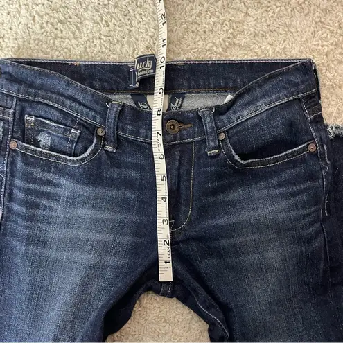 Lucky Brand  Blue Ankle Cropped Jeans with Distressed Hem Stark Sweet N Low