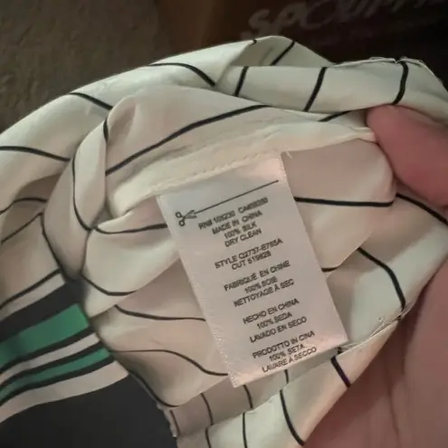 Equipment Kate Moss  Stripe Silk Satin Pyjama L