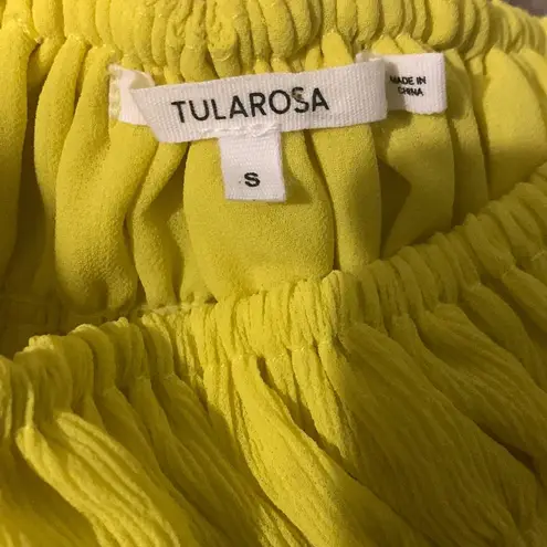 Tularosa  Yellow Chiffon Mini Skirt Size Small