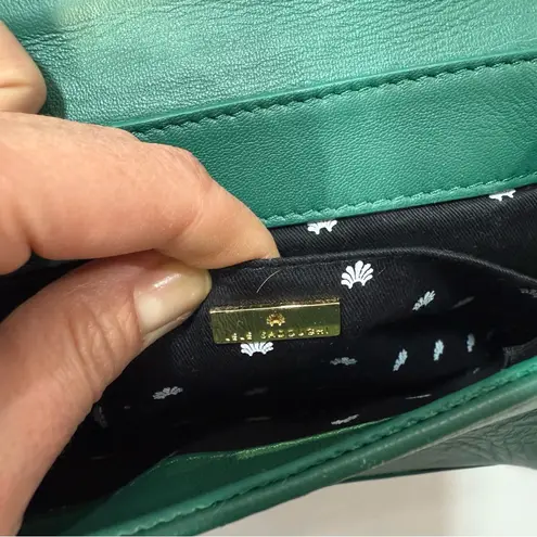 Lele Sadoughi Leather Top Handle Bag green